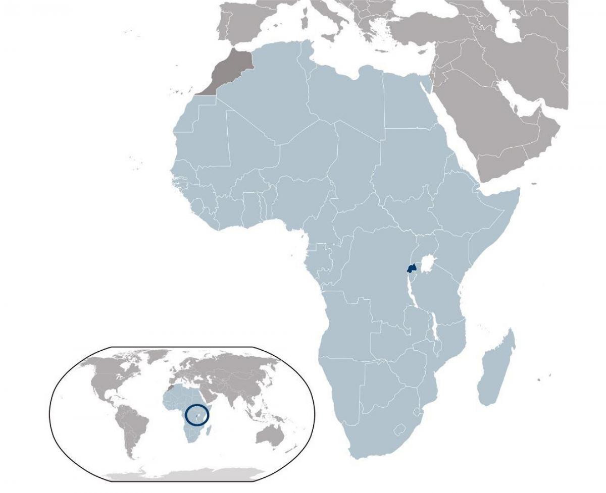 Ruanda vendndodhjen në hartë të botës