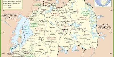Ruanda hartë vendndodhjen e
