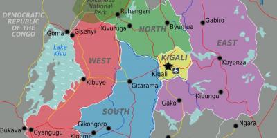 Harta e Ruandës kigali