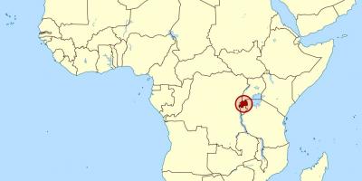 Harta e Ruanda në afrikë