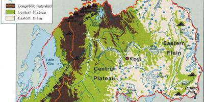 E hartave gjeografike të Ruandës