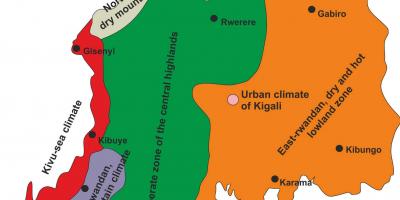 Harta e Ruandës klimës