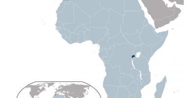 Ruanda vendndodhjen në hartë të botës